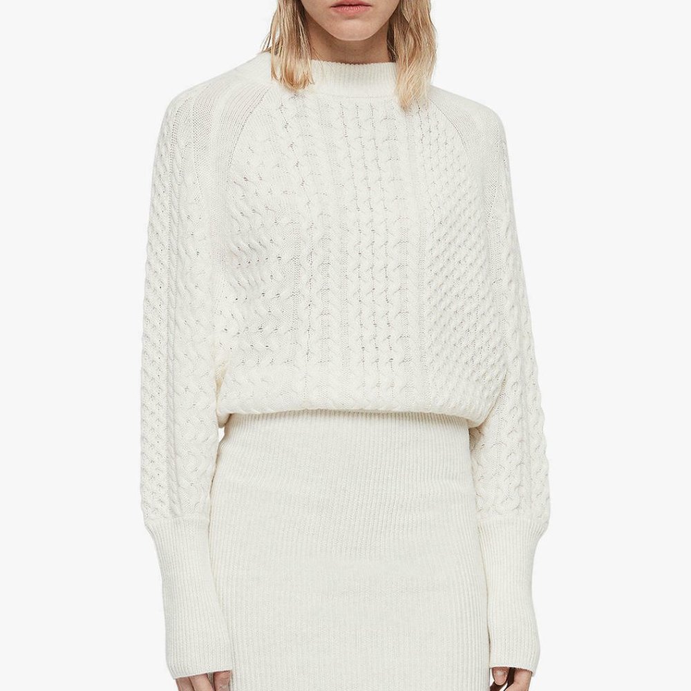 AllSaints Dilone Lambswool Cashmere Sweater Dress